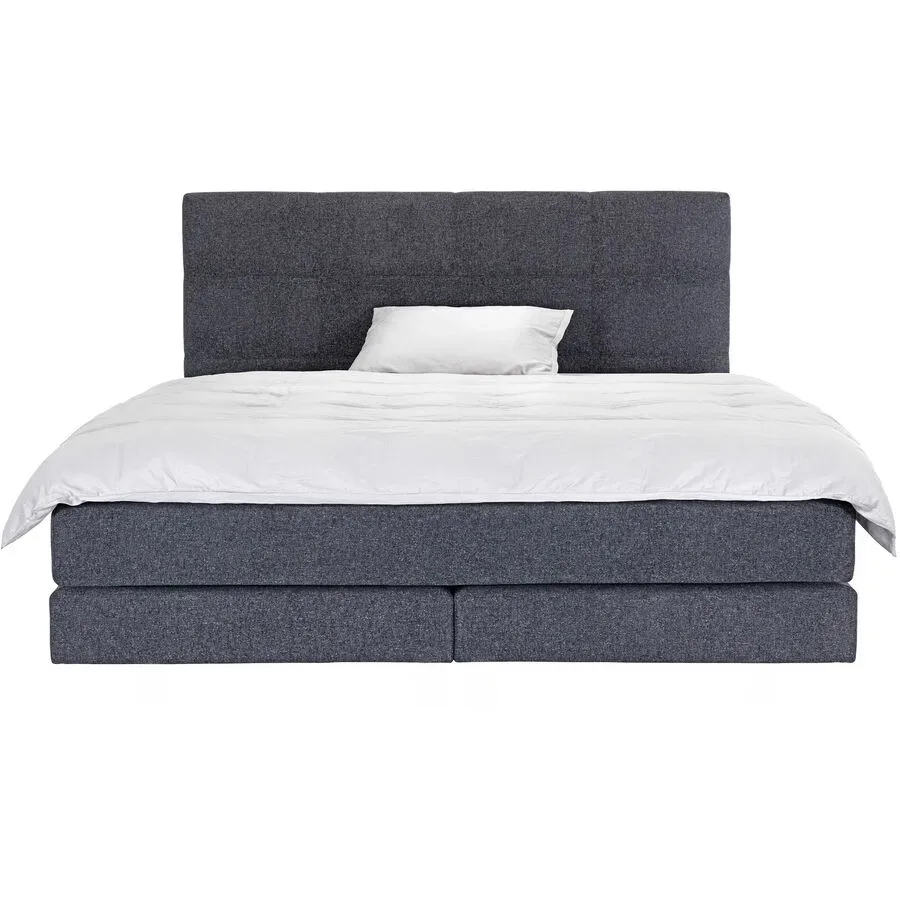 Boxspringbett Bela Grau Stoff 160 x 200 cm - Farbe: anthrazit - Boxspringbett