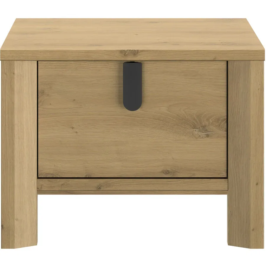 Nachttisch Lugo Braun Holzwerkstoff 49 cm - Farbe: Eiche Dekor - Nachttisch