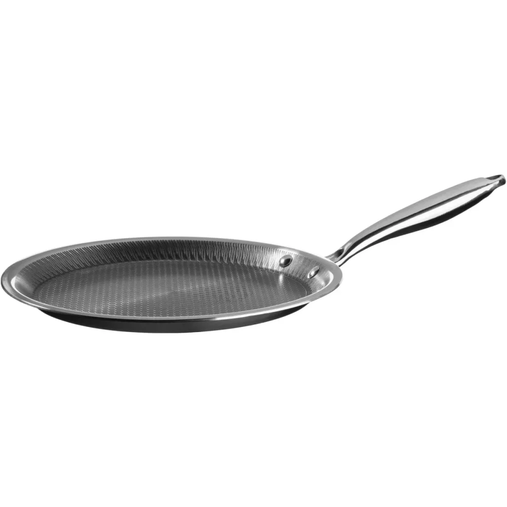 MÄSER Crêpes-Pfanne Hestia Schwarz/Silber Edelstahl 28 cm - Crêpes-Pfanne