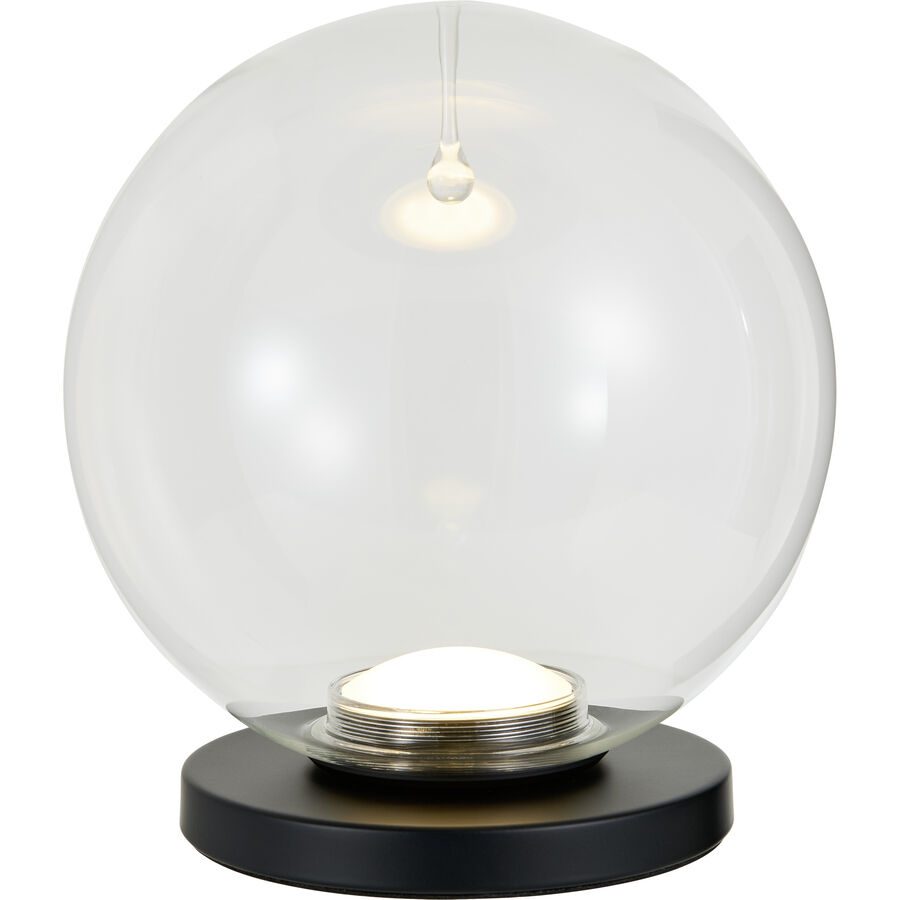 Tischlampe Natalia Schwarz Glas/Metall 25 cm 26.5 cm - LED - Lichtfarbe: Extra warmweiss - Tageslichtweiss - Material: Metall/Glas - Tischlampe- LED