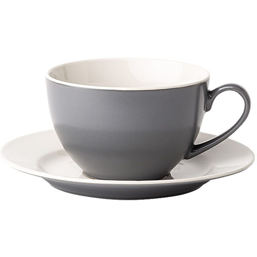 Geschirr-Set Elements Grau/Weiss Steingut - Geschirr-Set