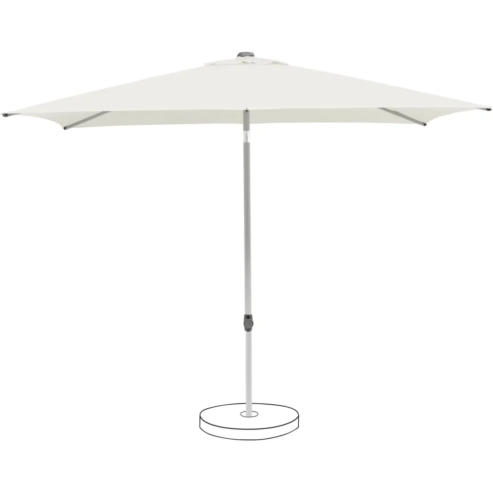 Suncomfort BY GLATZ Sonnenschirm Pop up Weiss, Grau Polyester B 200 cm - Material: Polyester Stoff, Metall - Sonnenschirm