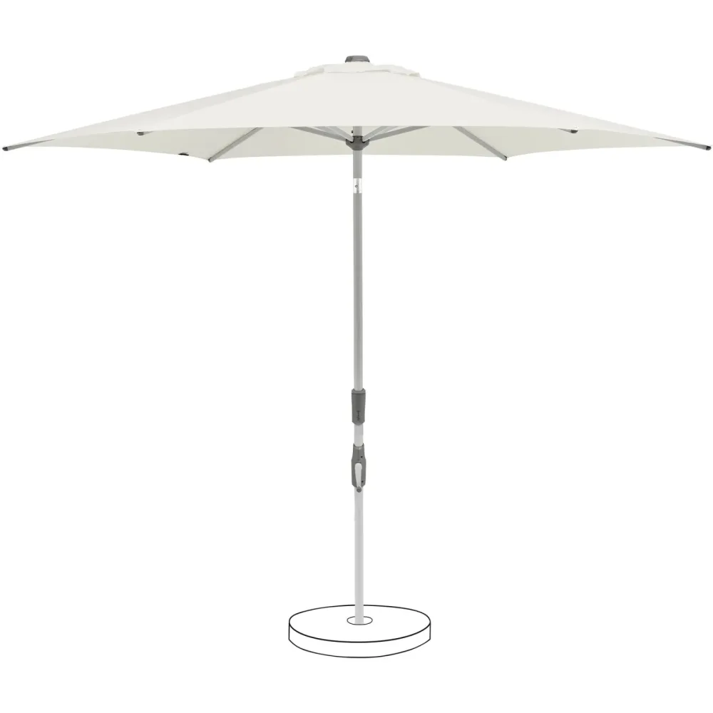 Suncomfort BY GLATZ Sonnenschirm Slide Weiss Polyester B 300 T 300 cm - Material: Polyester Stoff, Metall - Sonnenschirm