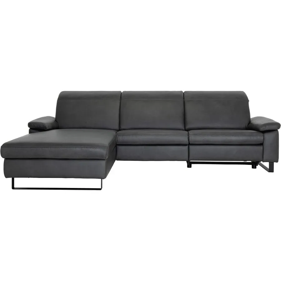 Relaxsofa Move Grau Leder 274 cm 185 cm - Möbel Konfigurator: Traummöbel individuell zusammenstellen - Relaxsofa