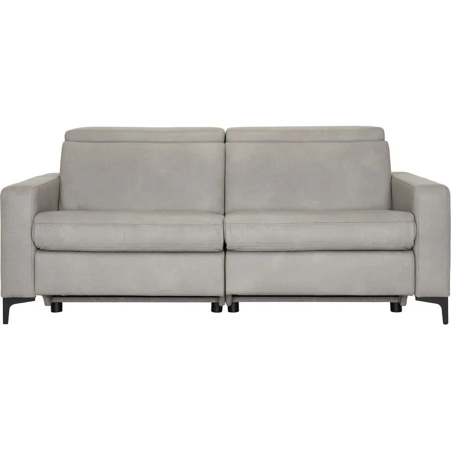 Relaxsofa Move Grau Leder 188 cm 100 cm - Farbe: hellgrau - Möbel Konfigurator: Traummöbel individuell zusammenstellen - Relaxsofa