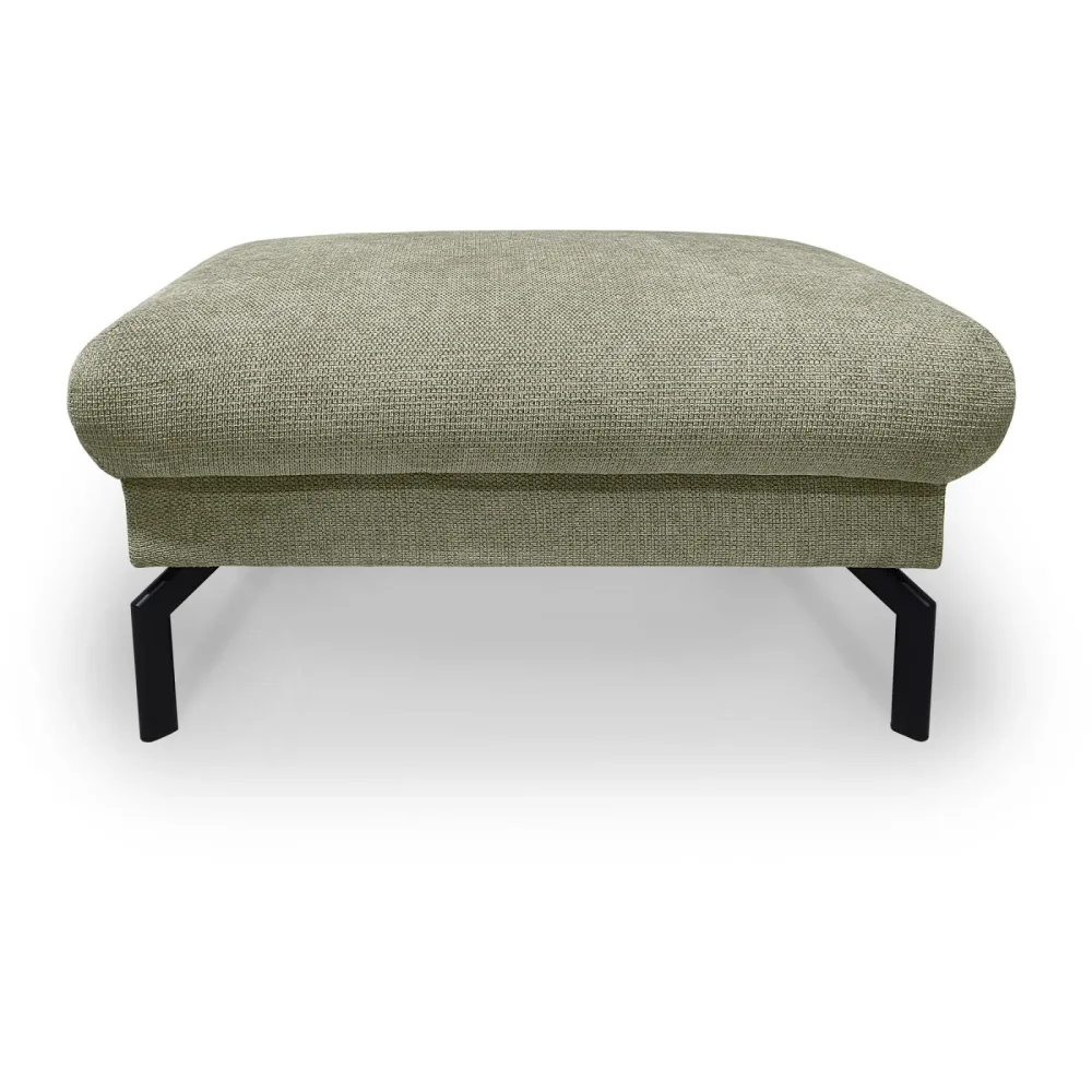 Hocker Gomero Grün/Schwarz Stoff/Metall 90 cm 46 cm - Farbe: Blassgrün, Schwarz - Material: Stoff, Metall - Hocker