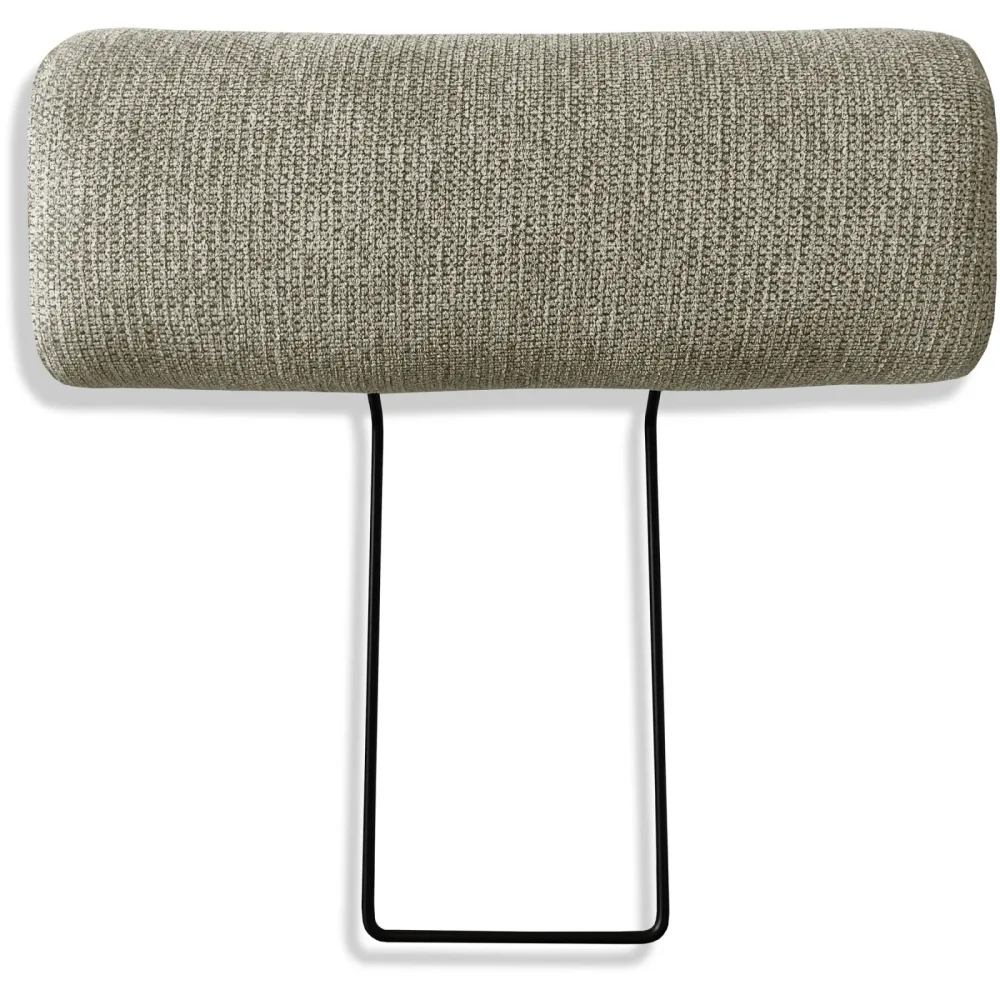 Kopfstütze Gomero Grau Stoff/Metall 53 cm 57 cm - Farbe: hellgrau - Kopfstütze