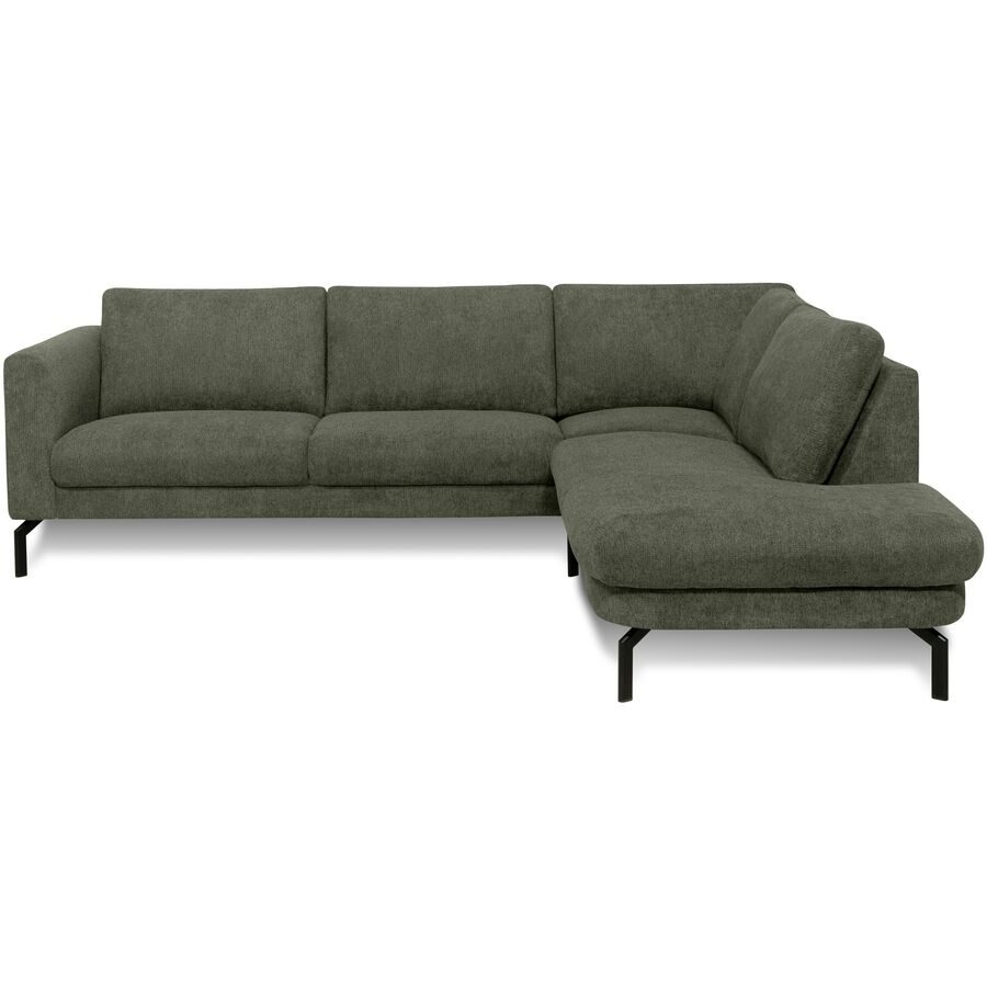 Ecksofa Gomero Grün Stoff 264 cm 220 cm - Farbe: dunkelgrün - Ecksofa