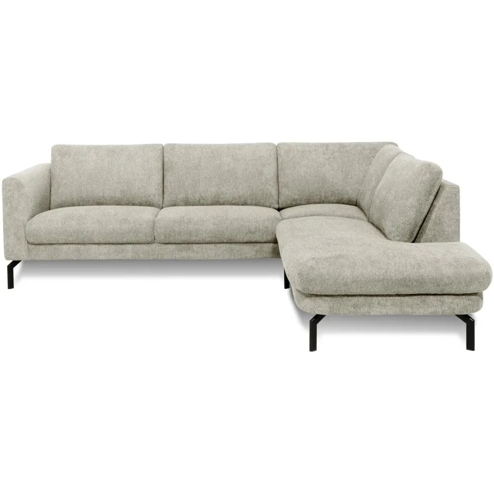 Ecksofa Gomero Grau Stoff 264 cm 220 cm - Farbe: hellgrau - Ecksofa