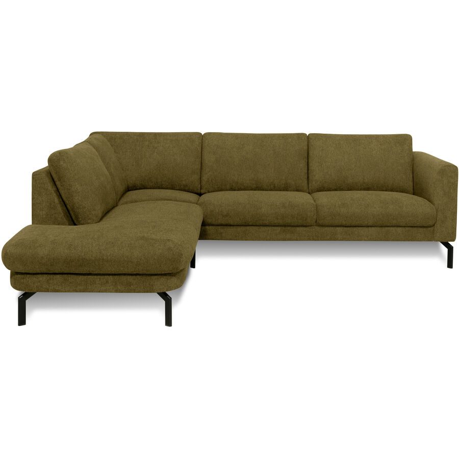 Ecksofa Gomero Gelb Stoff 264 cm 220 cm - Farbe: senfgelb - Ecksofa