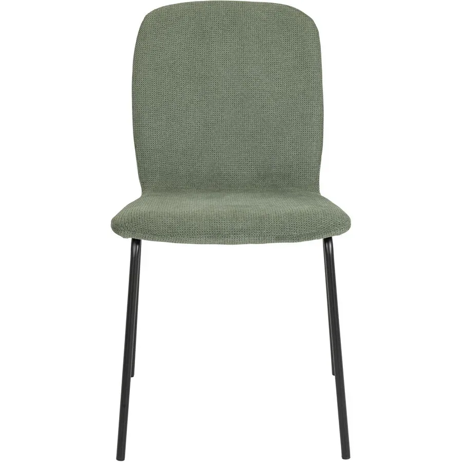 MyDeal Stuhl Bennot Grün Stoff 44 cm - Stuhl
