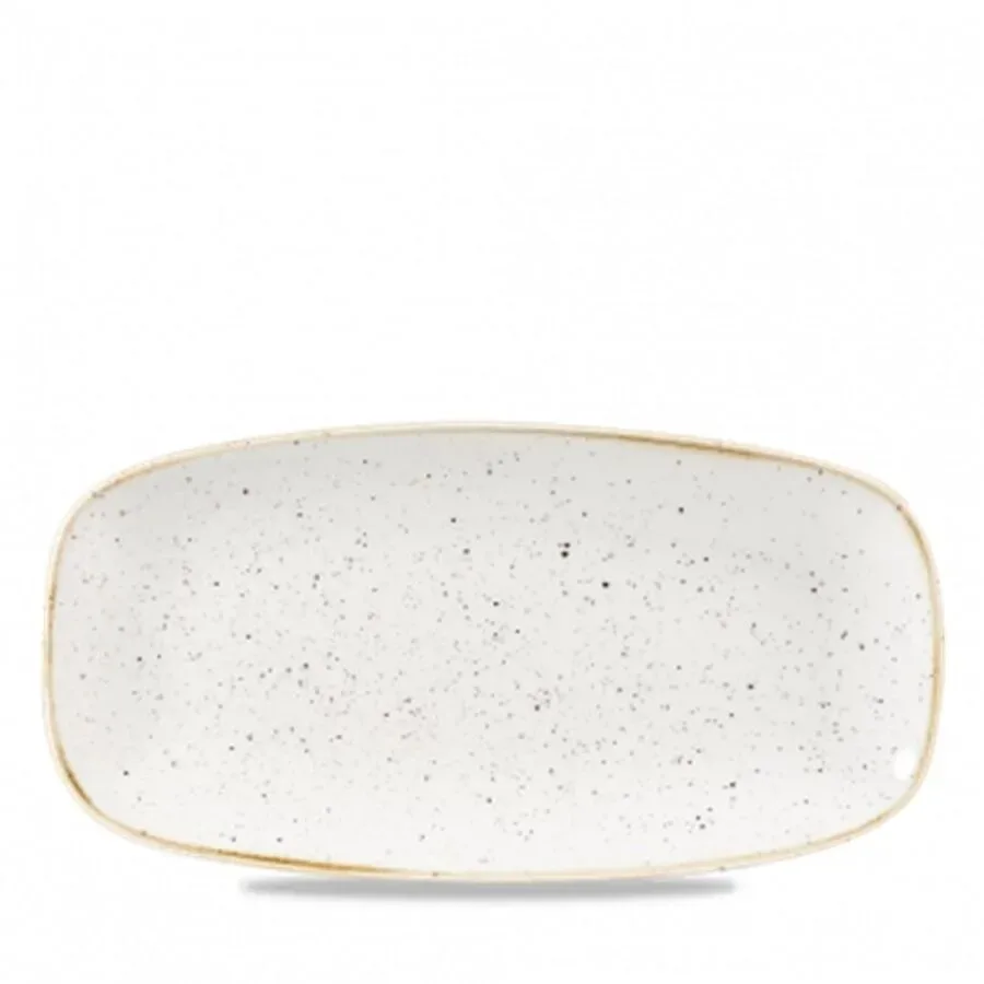 Churchill Chefs Oblong Platte Stonecast Barley White; 26.9x12.7 cm (LxB); weiss/braun; rechteckig; 12 Stück / Pack