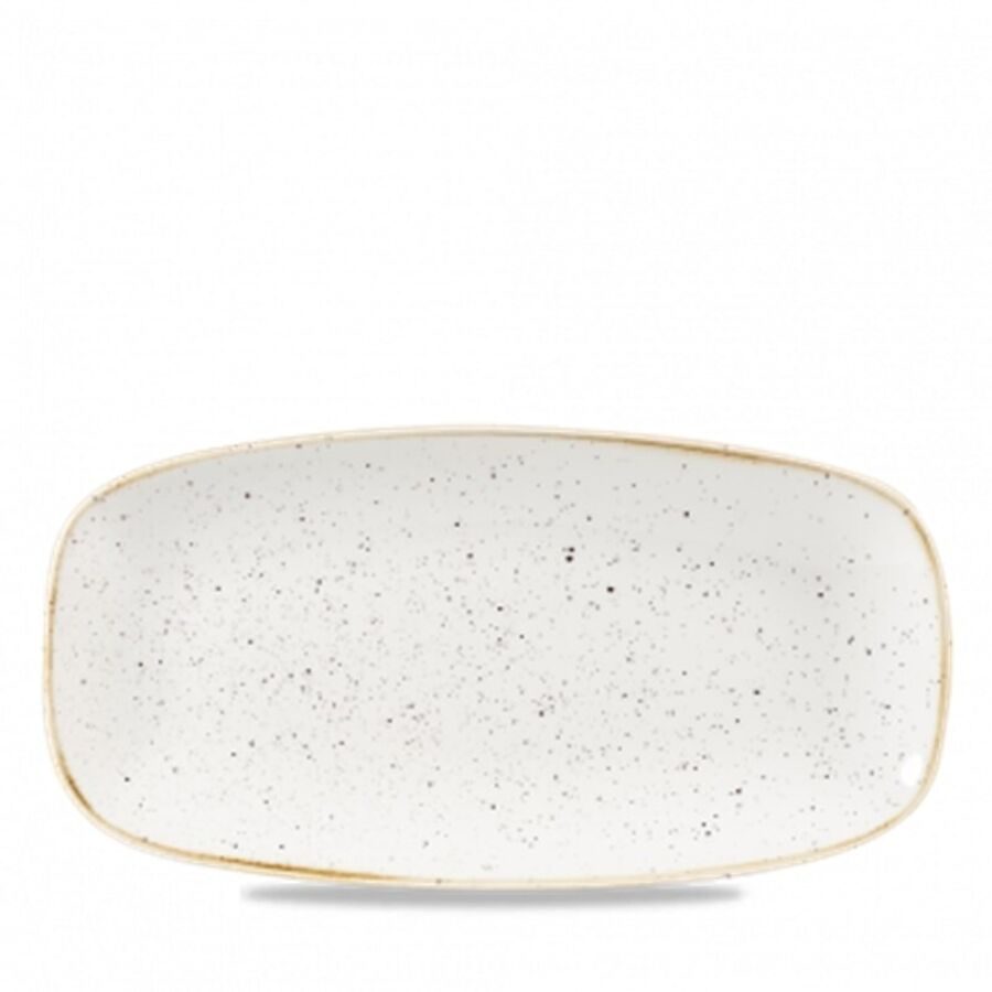 Churchill Chefs Oblong Platte Stonecast Barley White; 26.9x12.7 cm (LxB); weiss/braun; rechteckig; 12 Stück / Pack