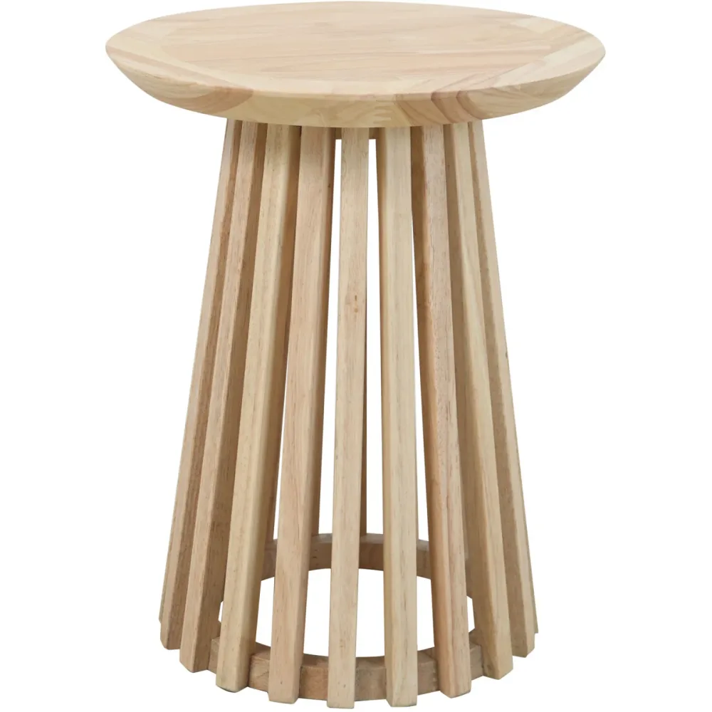 Beistelltisch Kenas Braun Kunststoff 40 cm - Farbe: natur - Beistelltisch