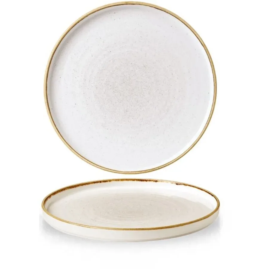 Churchill Teller rund Stonecast Barley White mit erhöhtem Rand; 26x2 cm (ØxH); weiss/braun; rund; 6 Stück / Pack