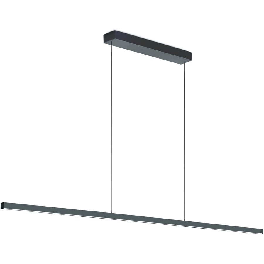 Designer-Pendellampe Bankamp Line anthrazit 200 cm - Farbe: anthrazit matt eloxiert - LED - Lichtfarbe: Extra warmweiss - Material: Aluminium -