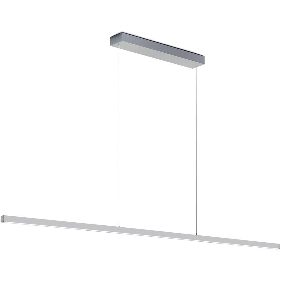 Designer-Pendellampe Bankamp Line aluminium matt 200 cm - LED - Lichtfarbe: Extra warmweiss - Designer-Pendellampe- LED Energiesparlampe