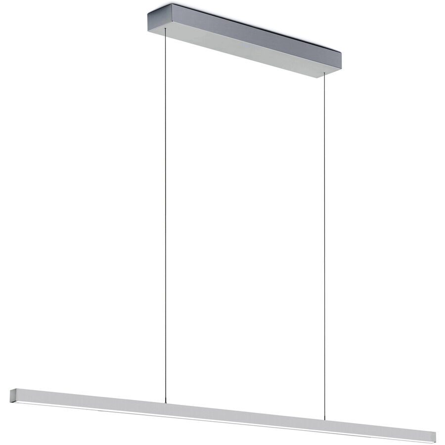 Designer-Pendellampe Bankamp Line aluminium matt 150 cm - LED - Lichtfarbe: Extra warmweiss - Designer-Pendellampe- LED Energiesparlampe