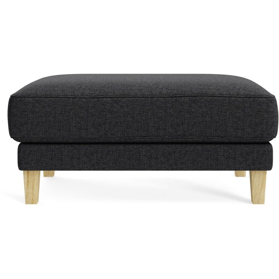 Hocker Avena Grau/Braun Holz/Stoff 101 cm 45 cm - Farbe: anthrazit - Material: Stoff/Holzfuss Eiche - Möbel Konfigurator: Traummöbel individuell