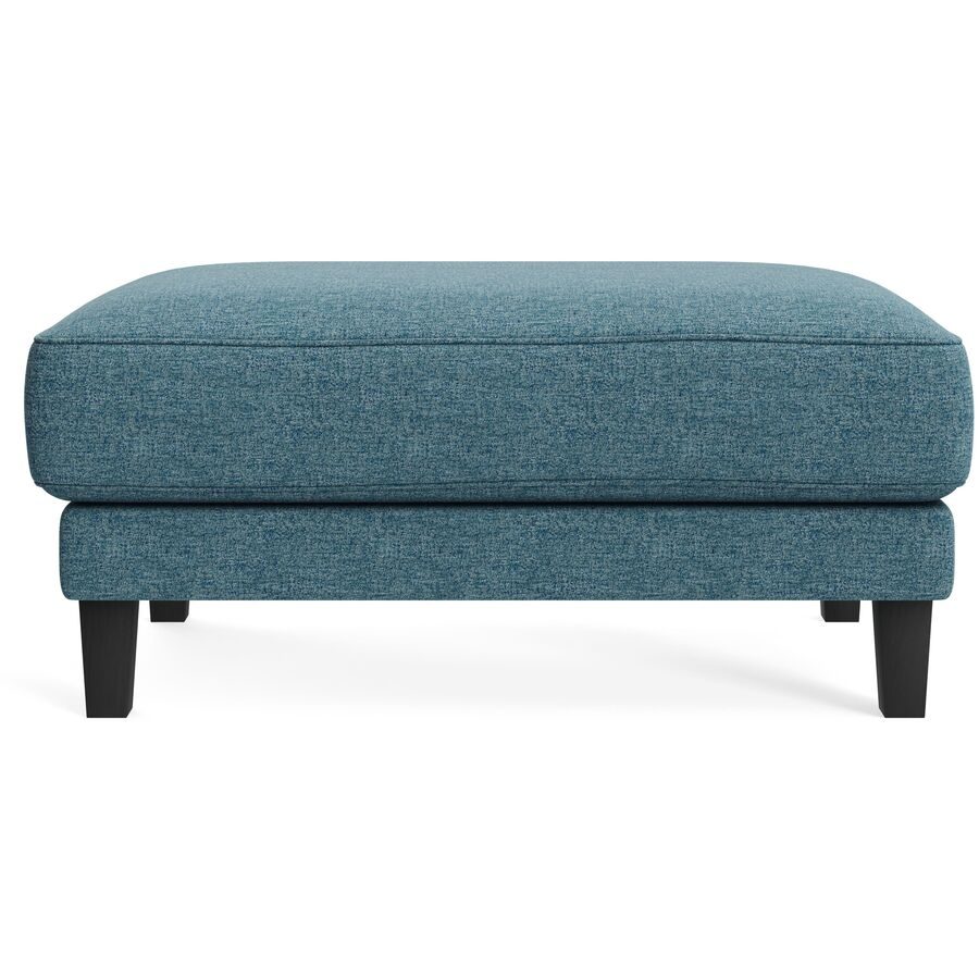 Hocker Avena Cyan/Schwarz Holz/Stoff 101 cm 45 cm - Farbe: petrol - Material: Stoff/Holzfuss schwarz - Möbel Konfigurator: Traummöbel individuell
