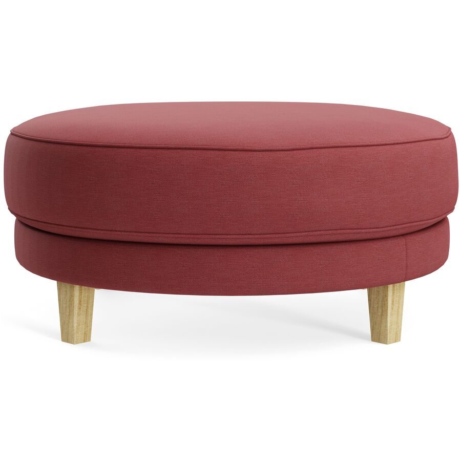 Hocker Avena Rot/Braun Holz/Stoff 101 cm 45 cm - Farbe: Wine - Material: Stoff/Holzfuss Eiche - Möbel Konfigurator: Traummöbel individuell