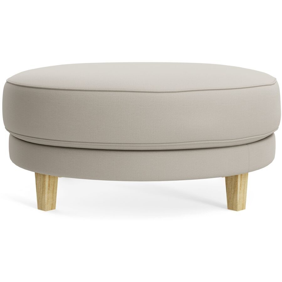 Hocker Avena Beige/Braun Holz/Stoff 101 cm 45 cm - Farbe: natur - Material: Stoff/Holzfuss Eiche - Möbel Konfigurator: Traummöbel individuell