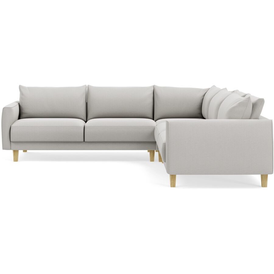 Ecksofa Avena Beige Holz/Stoff 264 cm 264 cm - Farbe: cream - Material: Stoff/Holzfuss Eiche - Möbel Konfigurator: Traummöbel individuell