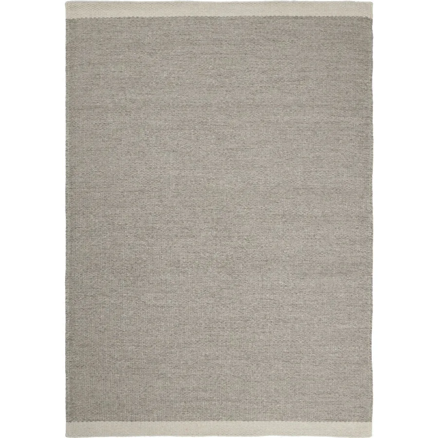 Teppich Frode Grau Wolle 170 cm 240 cm - Farbe: natur - Teppich
