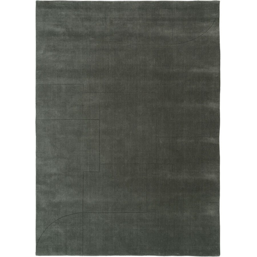 Teppich Geometric Maze Grau Wolle 200 cm 300 cm - Teppich