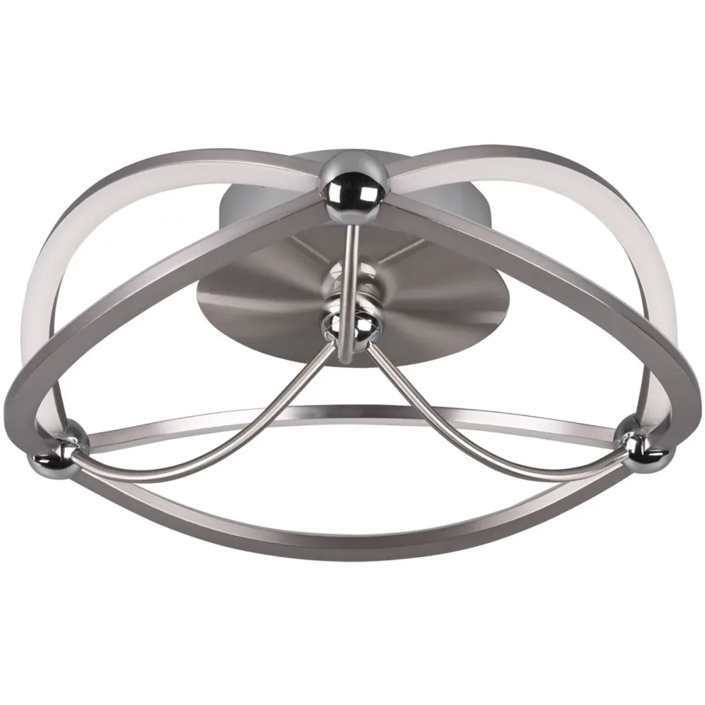 Deckenlampe Caro Grau Metall 14 cm - Farbe: Nickel matt - LED - Lichtfarbe: Warmweiss - Deckenlampe- LED Energiesparlampe