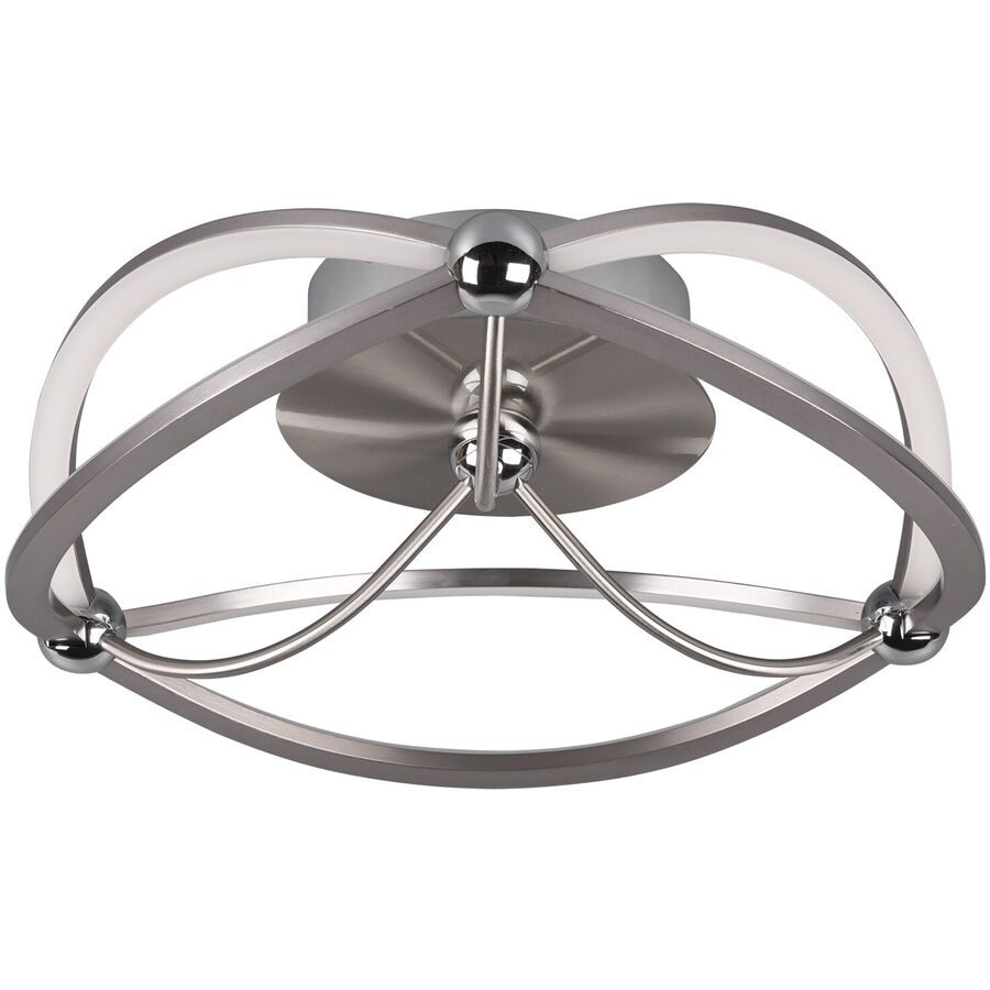 Deckenlampe Caro Grau Metall 14 cm - Farbe: Nickel matt - LED - Lichtfarbe: Warmweiss - Deckenlampe- LED Energiesparlampe