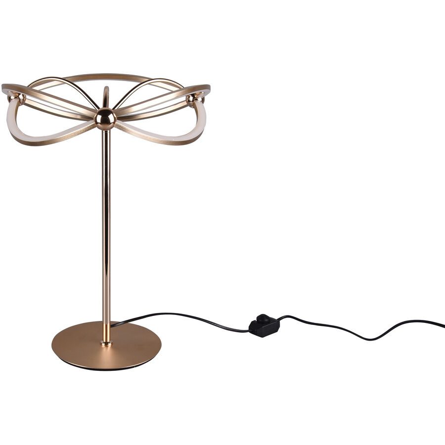 Tischlampe Caro Metall 50 cm - Farbe: messing matt - LED - Lichtfarbe: Warmweiss - Tischlampe- LED Energiesparlampe