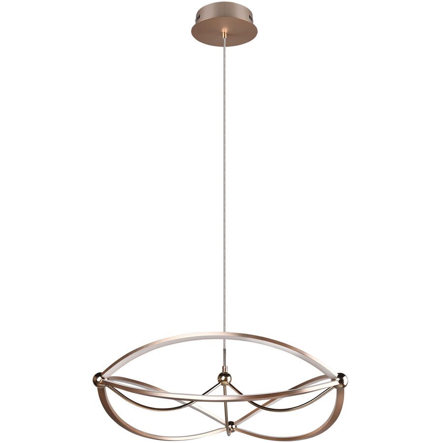 Pendellampe Caro Metall 150 cm - Farbe: messing matt - LED - Lichtfarbe: Warmweiss - Pendellampe- LED Energiesparlampe