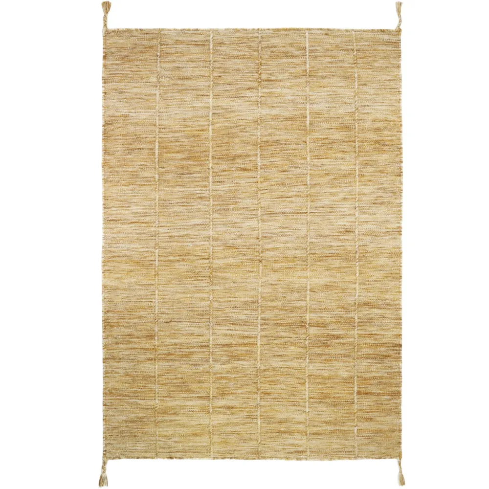 Teppich Davin Braun Wolle 100 cm 140 cm - Teppich
