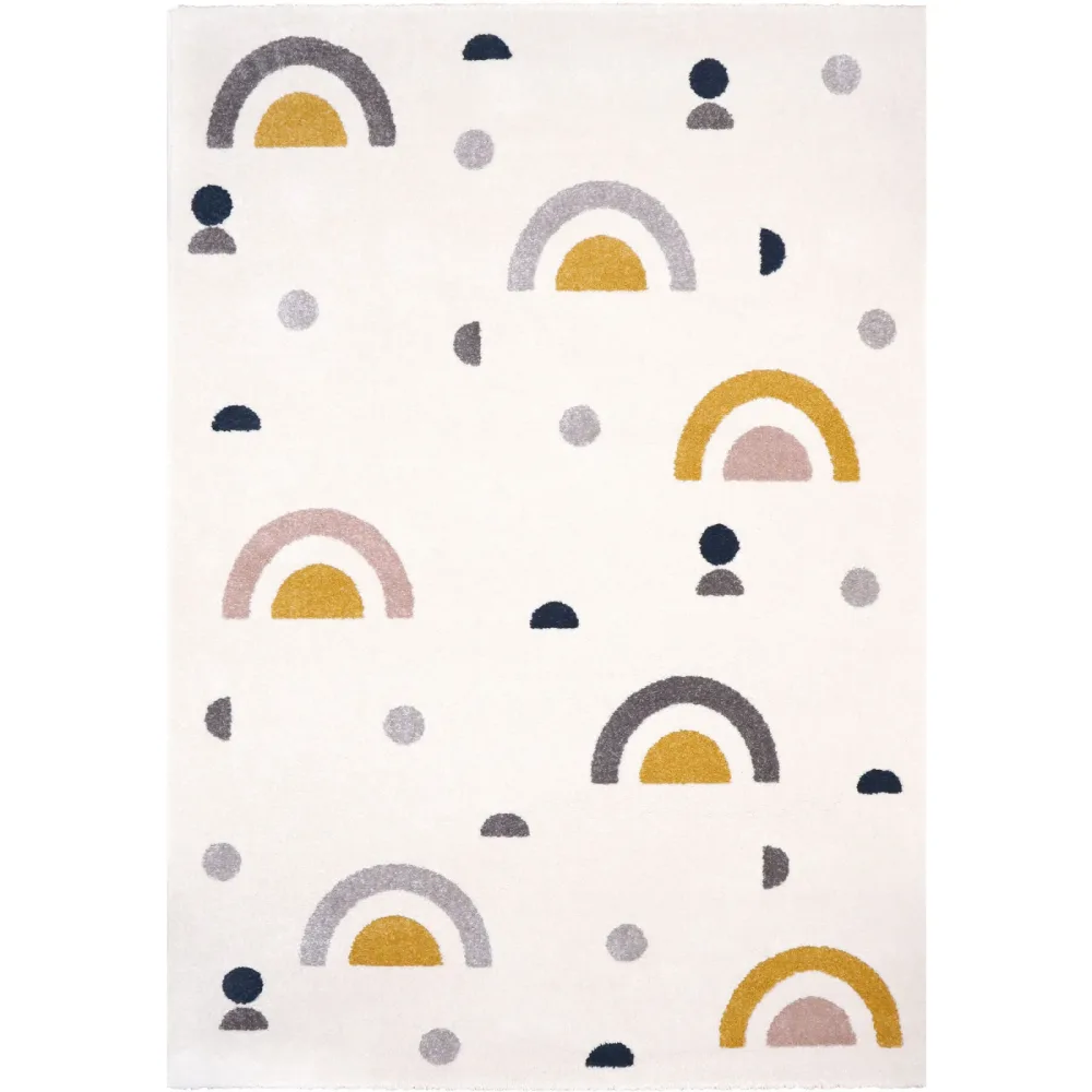 Kinderteppich Estefania Beige 135 cm 190 cm - Farbe: ecru - Material: Polypropylen - Kinderteppich