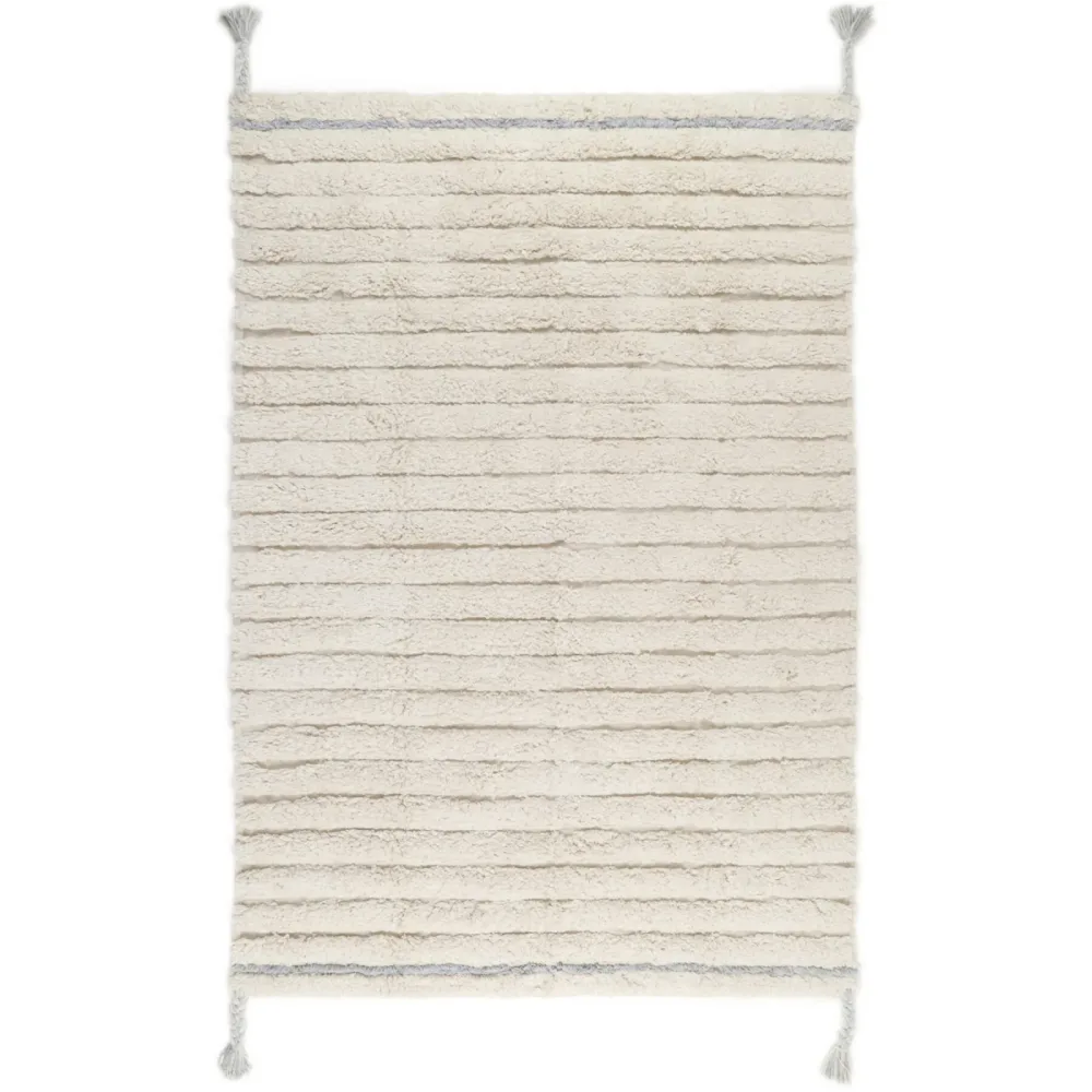 Kinderteppich Angeline Beige Baumwolle 100 cm 150 cm - Farbe: ecru - Kinderteppich