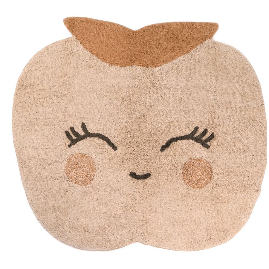 Kinderteppich Arnold Beige Baumwolle 95 cm 105 cm - Farbe: nude - Kinderteppich