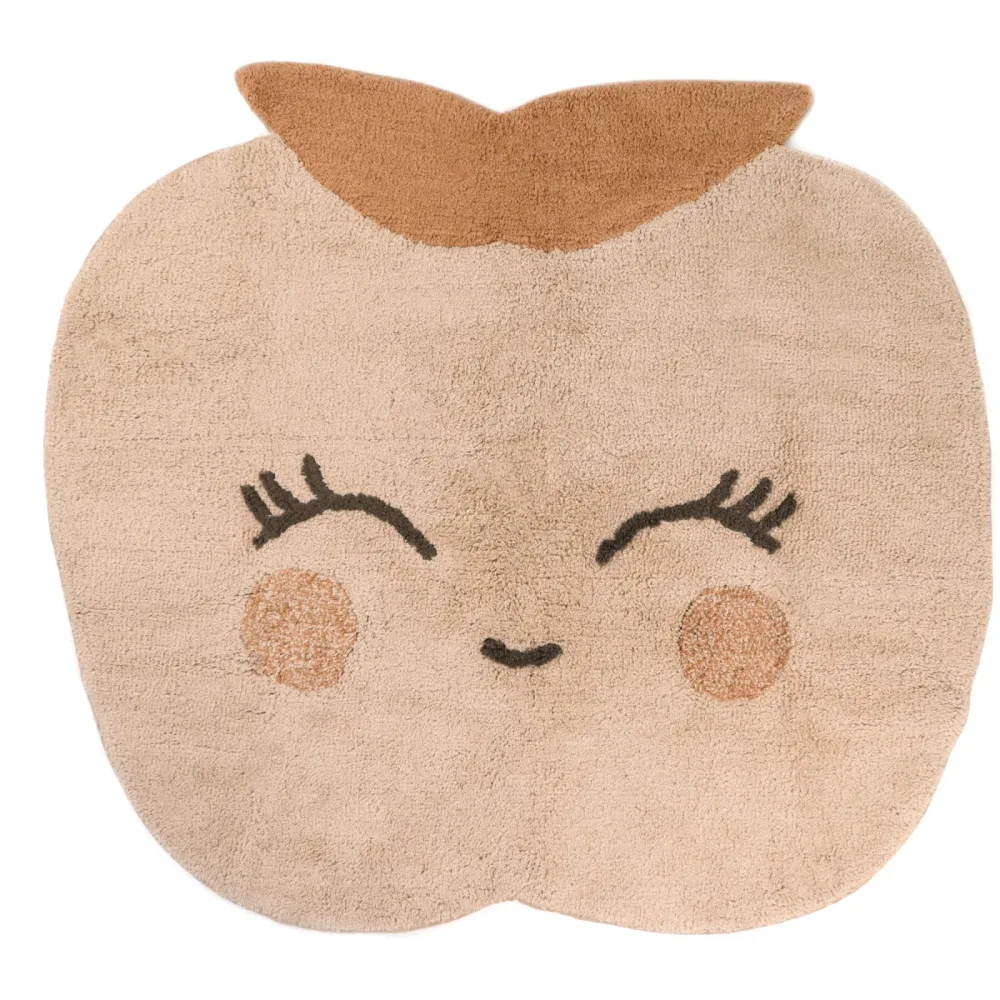 Kinderteppich Arnold Beige Baumwolle 95 cm 105 cm - Farbe: nude - Kinderteppich