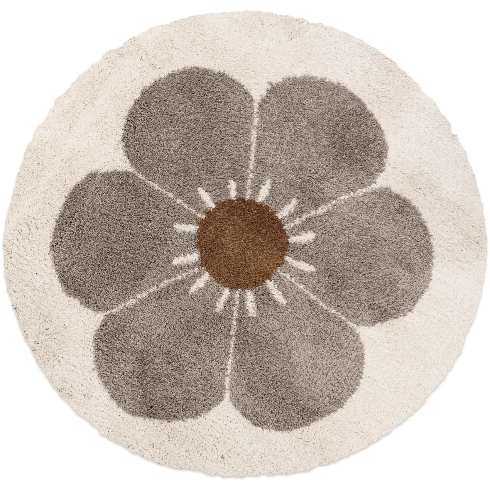 Kinderteppich Arnold Braun/Grau 120 cm 120 cm - Farbe: taupe - Material: Polypropylen - Kinderteppich