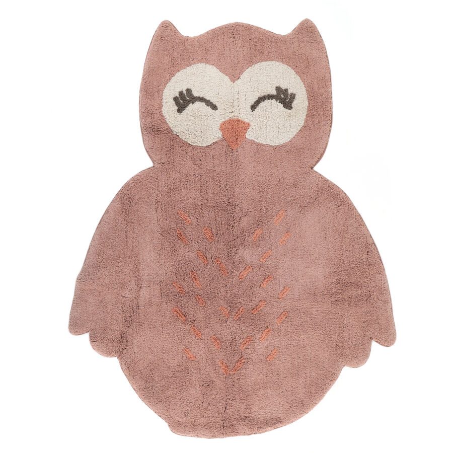 Kinderteppich Ashly Rosa Baumwolle 90 cm 115 cm - Farbe: rose - Kinderteppich