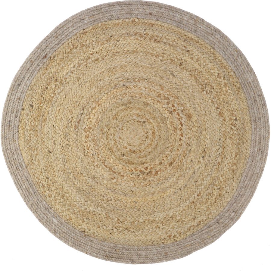 Teppich Josephina Braun/Grau Jute 110 cm 110 cm - Farbe: taupe - Teppich