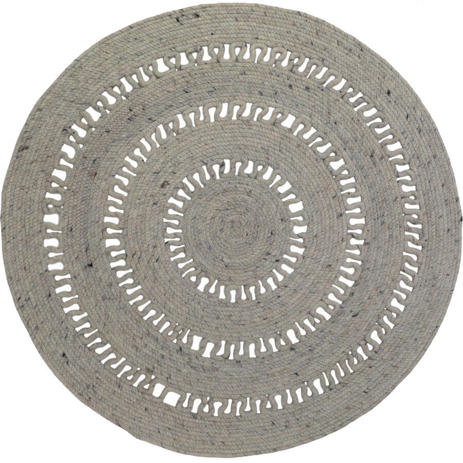 Teppich Journey Grau Wolle 110 cm 110 cm - Farbe: Grey - Teppich
