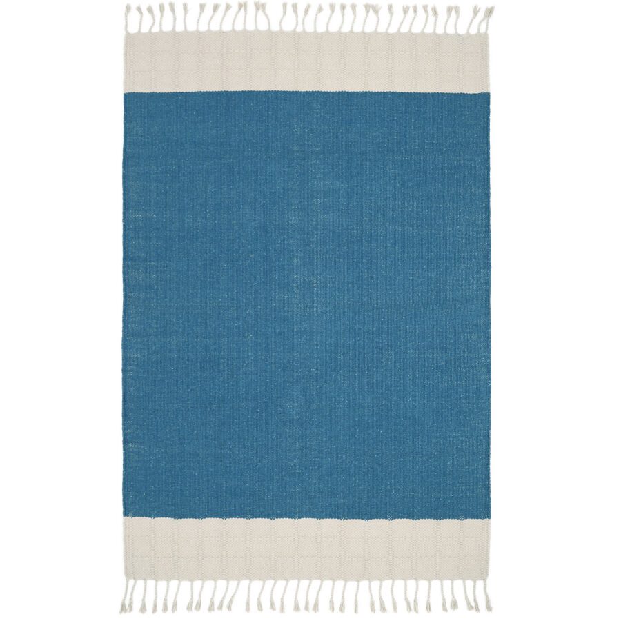 Kinderteppich Dalton Blau Baumwolle/Polyester 100 cm 150 cm - Farbe: blue - Material: Polyester/Baumwolle - Kinderteppich