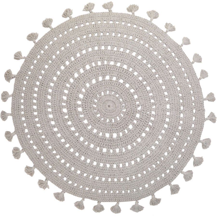 Kinderteppich Immi Grau Baumwolle 120 cm 120 cm - Farbe: Grey - Kinderteppich