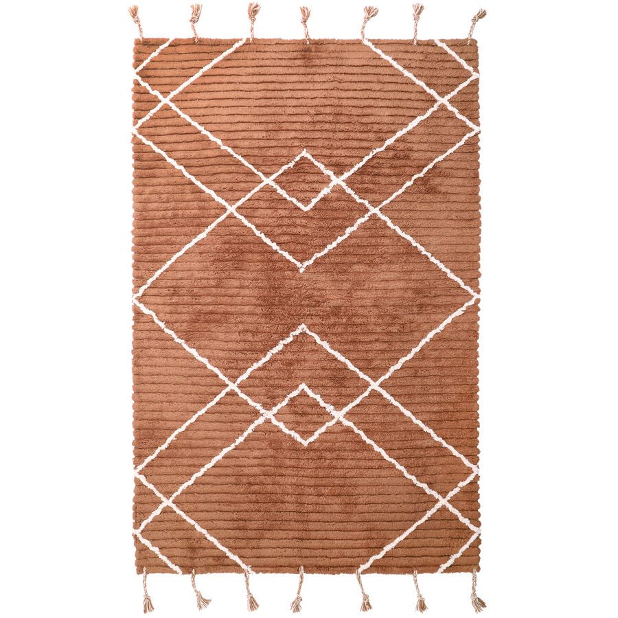 Kinderteppich Lillyrose Baumwolle 135 cm 190 cm - Farbe: Toffee - Kinderteppich