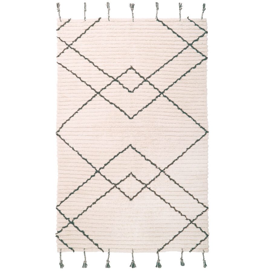 Kinderteppich Lutry Baumwolle 100 cm 150 cm - Farbe: Natural - Kinderteppich