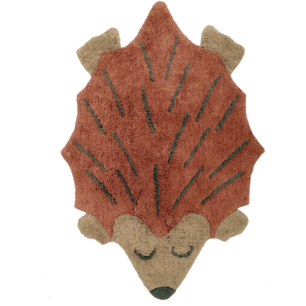 Kinderteppich Merve Baumwolle 80 cm 120 cm - Farbe: Ingwer - Kinderteppich
