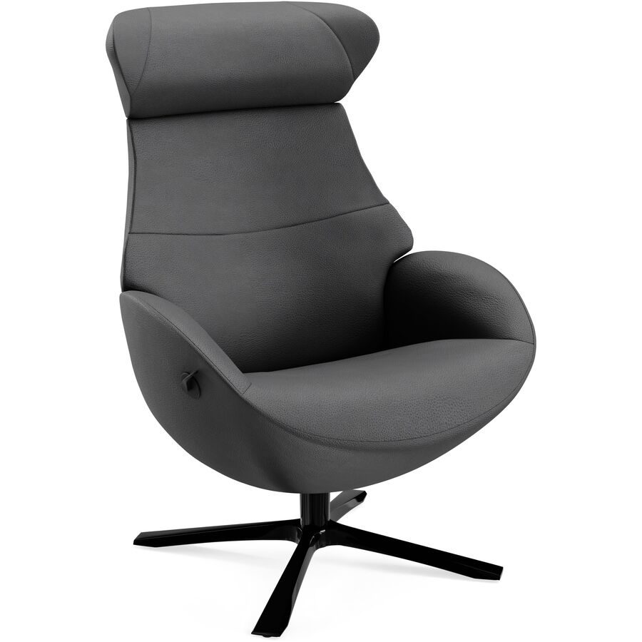 Conform Relaxsessel Daja Schwarz Leder 81 cm 163 cm - Möbel Konfigurator: Traummöbel individuell zusammenstellen - Relaxsessel