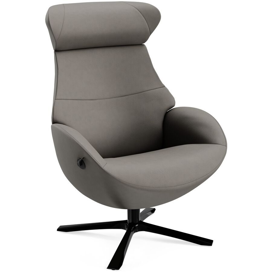 Conform Relaxsessel Daja Grau Leder 81 cm 163 cm - Möbel Konfigurator: Traummöbel individuell zusammenstellen - Relaxsessel