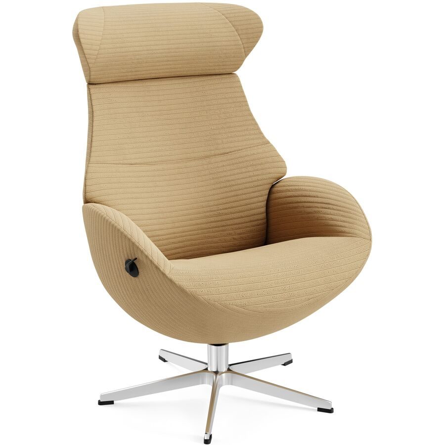 Conform Relaxsessel Daja Gelb Stoff 81 cm 163 cm - Farbe: senfgelb - Möbel Konfigurator: Traummöbel individuell zusammenstellen - Relaxsessel